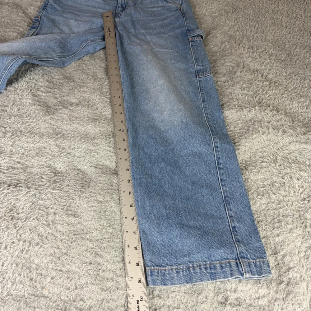 American Eagle Highest Rise 90s Boyfriend Carpenter Jeans Light Wash Blue Size 6